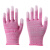 浸塑涂指涂掌尼龙手套劳保工作耐磨防滑干活打包薄款胶皮手套 粉色条纹涂指(12双) S