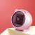 鸣固 取暖器 速热暖风机办公卧室节能桌面小型电暖器 粉色500W