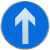 地下车库标志牌交通标志牌停车场车库出入口指示牌导向牌直行圆牌 60圆牌右转(平板)