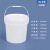 塑料桶化工桶油漆桶密封pp桶带提手打包桶1-50L涂料桶胶桶 15L-白色-配油嘴盖