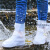 鞋套防水防滑雨天硅胶雨靴套防雨户外鞋套男女加厚耐磨底雨天脚套工业品 zx中筒蓝色加厚耐磨 S34-35