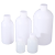塑料小口圆瓶带内盖刻度HDPE塑料瓶试剂瓶样品瓶带内盖分装留样瓶 50ml 10个