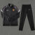 藏索巴塞罗那拉链外套足球训练服套装秋季户外跑步运动长袖长裤 G78黑色套装[巴萨3图] S[建议60-80斤]