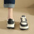 EBRUK MARE森鞋子女款板鞋2024年新款夏季厚底休闲百搭小白鞋女士运动 黑色 35