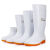 冬季大码白色雨鞋食品厂工作雨靴加绒保暖防滑食品卫生靴厨师水鞋 507高筒白色 标准码 36