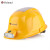 哥尔姆 安全帽 带双风扇 降温 GM765 黄色 工地 安全头盔 工人 ABS 带头灯+蓝牙+收音机+太阳充电