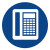 稳斯坦 （5个装）桌面物品定位贴定位标志标识6S5S蓝色办公规范标签标志 5*5cm 电话机 W542