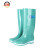 上海牌雨鞋女士高筒舒适PVC耐磨防滑防汛劳保工业防护耐腐蚀耐酸碱食品加工鞋SH333 绿色 37