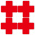 玛仕福 警示四角定位贴红色十字(100个) 5S管理定位贴不干胶贴纸3*1cm
