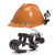 ABDT安全帽消防手电筒夹头盔头灯支架安全帽侧灯卡扣夹子安全帽固定卡 打孔安装29-42mm