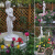 花语隆欧式人物流水喷泉水景院内鱼池装饰仕女雕塑酒店花园庭院创意摆件 玫瑰花柱54高