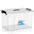 谋福 防水防潮塑料箱透明储物箱加厚大号整理箱手提收纳箱（透明70#）