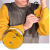 百舸 牛皮电焊套袖 焊工隔热专用护袖劳保防护袖套防阻燃纽扣袖子 黄色60cm ZG2341
