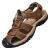 西域骆驼（VANCAMEL） 夏季真皮包头凉鞋男防水防滑沙滩鞋 暗棕色 38 此款为标准皮鞋码