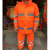 市政园林绿化环卫雨衣反光工作服户外防水服高速公路交通雨衣套装 桔红色 常规款 XXL