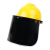 LZJV防护面罩面具安全帽配件电焊烧焊脸部防粉尘劳保打磨防尘面屏焊帽 铝合金支架+透明面屏