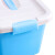 亚岳收纳箱塑料周转箱储物整理箱子收纳盒 北欧蓝加厚中号15L