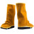 海斯迪克 HK-5065 牛皮电焊大护脚 超强耐磨焊接护脚劳保防护脚套 均码 棕黄色 均码