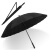 安立信长柄雨伞自动加固抗风黑色商务直杆伞 纤维骨24骨伞布