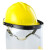 诺坎普加气站耐低温防护面屏防雾防飞溅面罩液氮防冻面屏冲击安全帽 蓝色头盔+面屏+支架