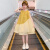 AWZ五一出游女童装连衣裙2024新款夏季儿童薄款洋气棉布裙大童夏女孩 黄色 110cm