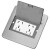 梅兰日兰（MSHML）地插座隐藏式不锈钢单开门插座强电盒地插插座