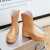 彬单 个性雨鞋PVC材质耐磨防滑纯色外出套筒 棕色 37 