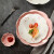 厨艺厨连 日式樱花浮雕陶瓷盘粉色家用饭盘奶白色菜盘下午茶点心盘水果盘西餐牛排盘 粉樱花盘三件套（大中小）+粉味碟