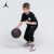 耐克（NIKE） 童装男童短袖T恤Nike Air Jordan 夏季儿童经典款针织上衣 A348正黑色 110(4) 