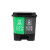 双桶脚踏垃圾分类垃圾桶厨房商用塑料干湿分类可回收厨余其他有害易腐203040L定制 40L双桶(蓝加黑)可回收其他