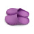 品之德 手术鞋实验室洞洞鞋轻便防滑工作拖鞋 包头护趾透气防臭 紫色 41-42 