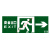 出口 消防出口片 灯疏散指示牌标志灯塑料面板HZ 玻璃343*1新国标双向/绿色