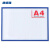 康格雅 加厚磁性文件保护套 磁性硬胶套操作流程标识卡套展示卡片袋 A4蓝色横款-10个装