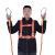 定制适合安全带工地施工保险带高空作业安全带全身五点式攀岩安全带安全绳 国标橘色单小钩3米