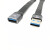 USB3.0延长线超短USB加长线13厘米扁平公对母短线黑色短USB对接线 USB公对母软排线 13CM