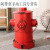 复古铁艺工业风创意个性消防栓大号带盖脚踩室外垃圾桶客厅户外用 椭圆款红色不是脚踏款