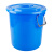 庄太太 【100L蓝色带盖】大号塑料桶 圆形收纳桶大容量水桶酒店工业环卫物业垃圾桶