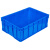 工创优品 塑料周转箱加厚PE物流箱五金零件盒塑料收纳整理储物箱 蓝色655mm*460mm*225mm