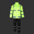 美奥帮 反光雨衣雨裤套装 成人分体雨衣户外执勤服雨天警示雨衣 荧光绿300D 3XL（180） 