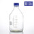 碘伏分装瓶透明玻璃实验取样瓶棕色蓝盖瓶带刻度螺口试剂瓶装油漆 透明2000ml3个装