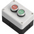 KEOLEA 按钮开关控制盒带急停指示灯防水12345孔单一孔按钮盒工业开关盒 一位（急停钮）带告警圈 