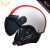 3C认证电动车头盔男女士四季摩托车哈雷半盔冬季款保暖防寒安全帽 红色短茶镜