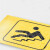 卡英 注意地滑警示贴 标语标识地贴贴纸防滑耐磨标志牌 10*50cm 4张小心碰头蓝色