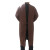 共泰 PU防水带袖围裙 工作服围裙 加厚款 棕色 均码