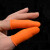 手指套橙色加厚防滑耐磨保护指头点钞乳胶劳保橡胶指套 切口手指套M码/250克装