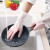 洗碗手套女厨房耐用型贴手防水胶皮手套刷碗做家务清洁洗衣服工业品 zx透绿1双装 M