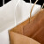 海斯迪克 牛皮纸袋 手提纸袋 120g牛皮纸 白色 高21*宽16*侧8(100个) H-75