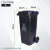 加厚塑料大容量垃圾桶商用物业户外分类带轮120l240升挂车环卫桶 120L新料加厚带轮盖灰SX-ZE-120