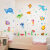 萌念卡通鱼墙贴纸卧室浴室防水瓷砖墙纸贴画园房墙壁装饰品的 海豚