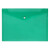 稳斯坦 WST2008 按扣档案袋（10个）透明文件夹 塑料资料袋 防水公文袋 A4袋（透明绿）